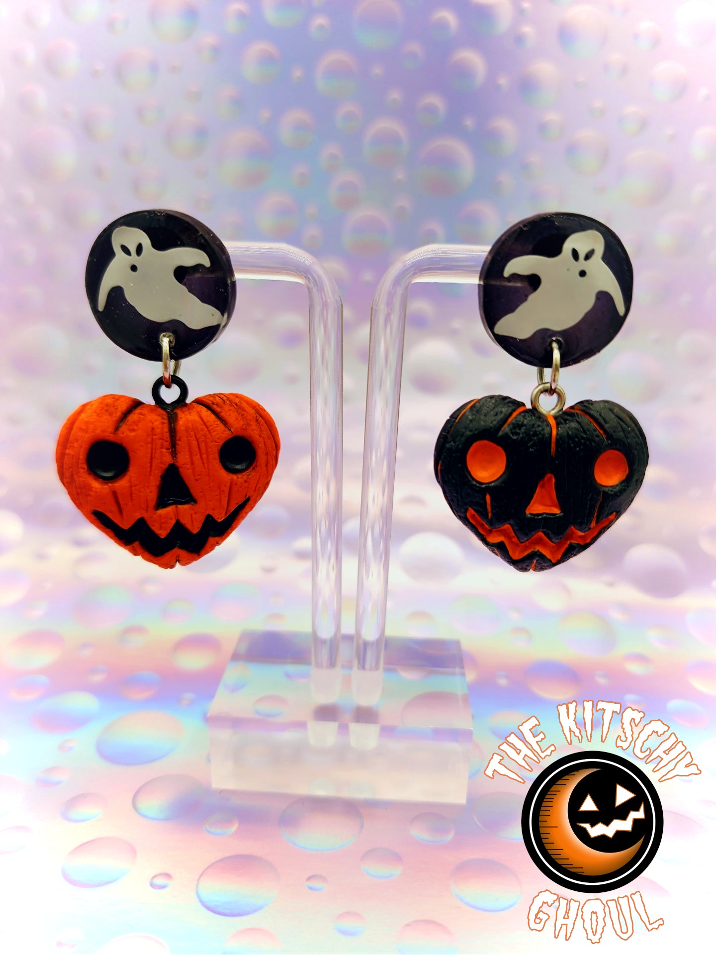 Pumpkin Heart Earrings (Duo Color)