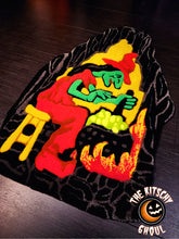 Load image into Gallery viewer, &#39;Witches Brew&#39; Handcrafted Black Light Tufted Rug
